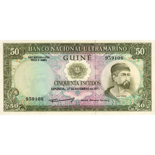 1971 - Guinea Portuguesa pic 44 billete de 50 Escudos