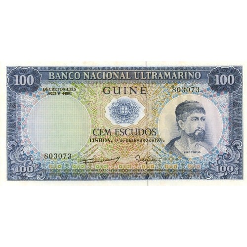 1971 - Guinea Portuguesa pic 45 billete de 100 Escudos