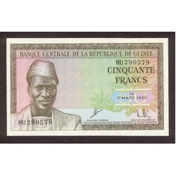 1960 -  Guinea pic 12 billete de 50 Francos