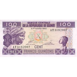 1985 -  Guinea pic 30 billete de 100 Francos