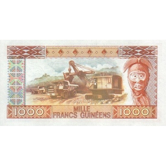 1985- Guinea pic 32 1000 Francs banknote 1985- Guinea pic 32 1000 Francs banknote