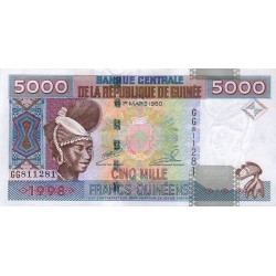 1998 -  Guinea pic 37 billete de 1000 Francos