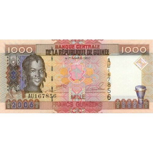 2006 - Guinea  pic 40   1000 Francs banknote