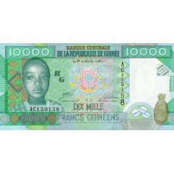 2008 -  Guinea pic 42a billete de 10.000 Francos