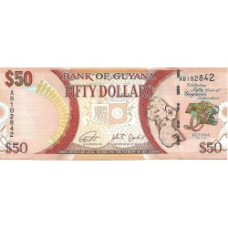 2016 - Guyana P41 billete de 50 Dólares S/C 2016 - Guyana P41 billete de 50 Dólares S/C