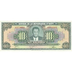 1984 - Haiti P242 10 Gourdes banknote