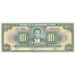 1984 - Haiti P242 billete de 10 Gourdes