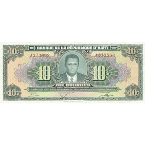 1984 - Haiti P242 10 Gourdes banknote