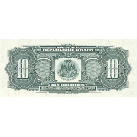1984 - Haiti P242 10 Gourdes banknote 1984 - Haiti P242 10 Gourdes banknote