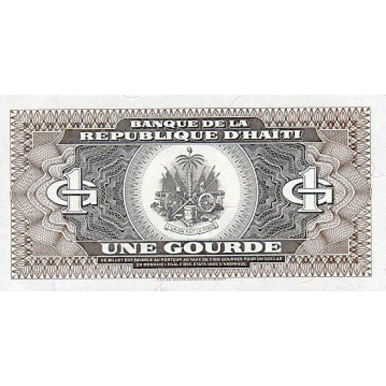 1989 - Haiti P253 1 Gourde banknote 1989 - Haiti P253 1 Gourde banknote