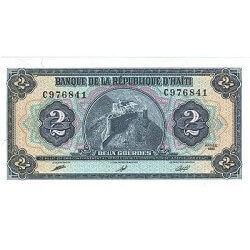 1990 - Haiti P254 billete de 2 Gourdes