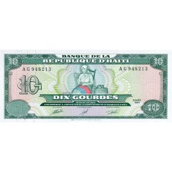 1991 - Haiti P256 10 Gourdes banknote