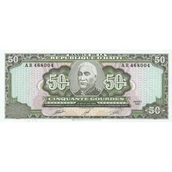 1991 - Haiti P257 50 Gourdes banknote