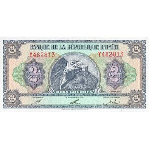 1992 - Haiti P260 billete de 2 Gourdes