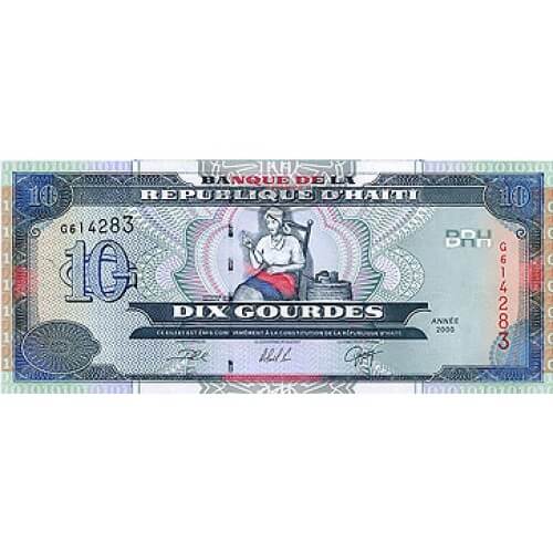 2000 - Haiti P265a billete de 10 Gourdes