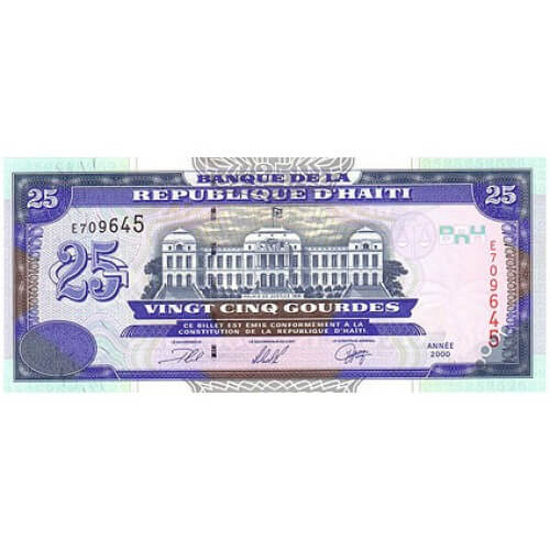 2000 - Haiti P266a 25 Gourdes banknote