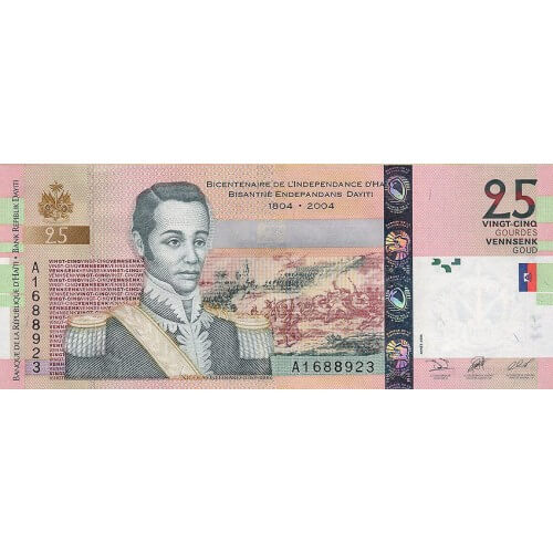 2004 - Haiti P273 25 Gourdes banknote