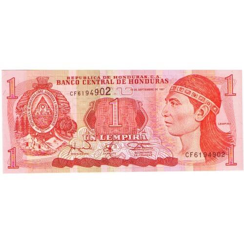 1997 - Honduras P79A 1 Lempira banknote