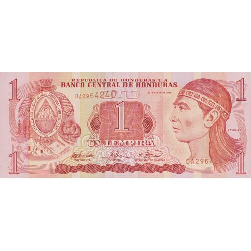2003 - Honduras P84c billete de 1 Lempira