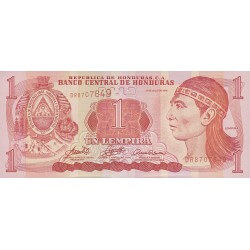2006 - Honduras P84e billete de 1 Lempira