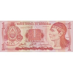 2006 - Honduras P84e 1 Lempira banknote UNC 2006 - Honduras P84e 1 Lempira banknote UNC