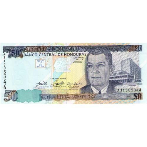 2006 - Honduras P88c 50 Lempiras banknote