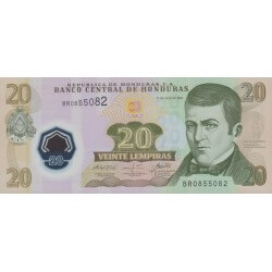 2008 - Honduras P95 billete de 20 Lempiras
