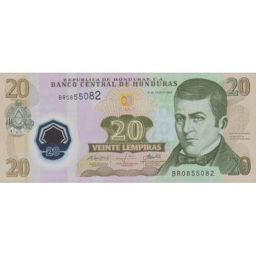 2008 - Honduras P95 billete de 20 Lempiras S/C