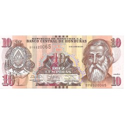 2014 - Honduras 10 Lempiras banknote P99b UNC 2014 - Honduras 10 Lempiras banknote P99b UNC