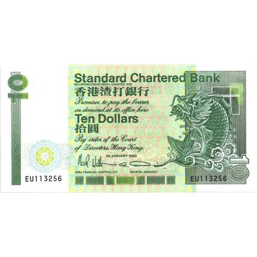 1990 - Hong Kong  Pic 278c   10 Dollars banknote