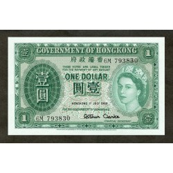 1959 - Hong Kong  pic 324 b  billete de 1 Dólar