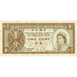 1986 - Hong Kong  pic 325 b billete de 1 Cent.