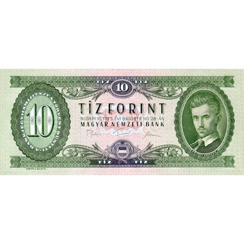 1969 - Hungria PIC 168d        billete de 10 Forint