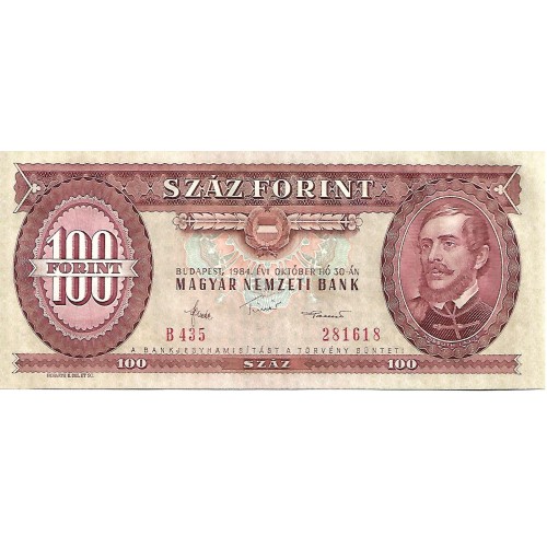 1984 - Hungria PIC 171g billete de 100 Florines S/C