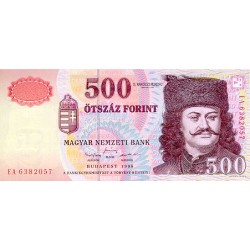 1998 - Hungria PIC 179 billete de 500 Florines S/C