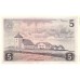 1957 Islandia PIC 37b    billete de 5 Coronas