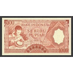 1958 - Indonesia pic 61 billete de 1000 Rupias