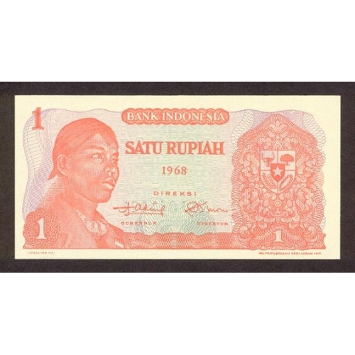 1968 - Indonesia PIC 102 1 Rupee banknote UNC