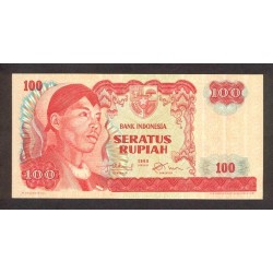 1968 - Indonesia pic 108 billete de 100 Rupias