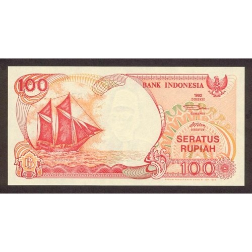 1992 - Indonesia pic 127a billete de 100 Rupias