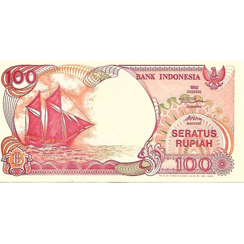 1992/3 - Indonesia PIC 127b billete de 100 Rupias S/C 1992/3 - Indonesia PIC 127b billete de 100 Rupias S/C