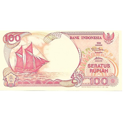1992/6 - Indonesia PIC 127e billete de 100 Rupias S/C 1992/6 - Indonesia PIC 127e billete de 100 Rupias S/C