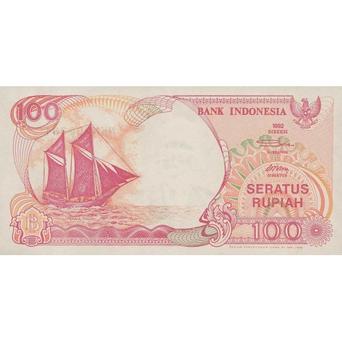 1992/9 - Indonesia PIC 127g 100 Rupees banknote UNC