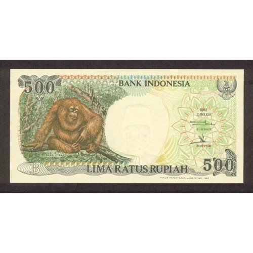 1992 - Indonesia pic 128a billete de 500 Rupias