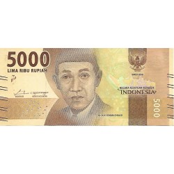 2016 - Indonesia PIC 156a 5000 Rupees banknote UNC