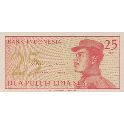 1964 - Indonesia pic 93 billete de 25 Sen