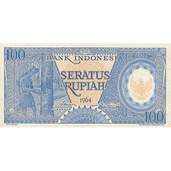 1964 - Indonesia PIC  98    100 Rupees banknote