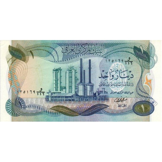 1973 - Iraq PIC 63b 1 Dinar banknot 1973 - Iraq PIC 63b 1 Dinar banknot