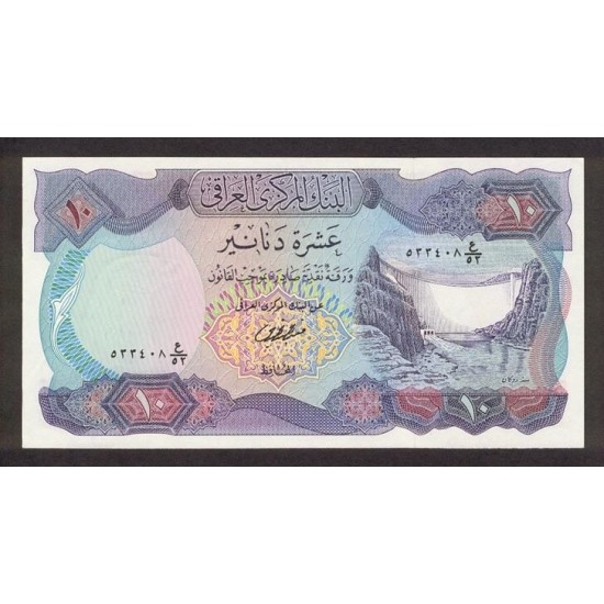 1973 - Iraq PIC 65 10 Dinars banknot 1973 - Iraq PIC 65 10 Dinars banknot