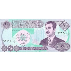 1992 - Iraq PIC 81 billete de 10 Dinars S/C 1992 - Iraq PIC 81 billete de 10 Dinars S/C
